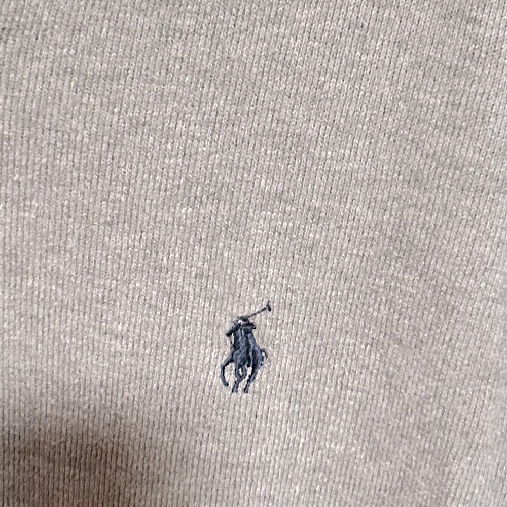 Men’s XL Polo By Ralph Lauren Estate Rib Quarter Zip Gray Pullover Sweater - Picture 3 of 4